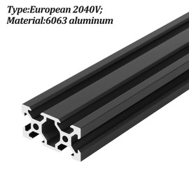 Pack of 2 300 mm 2040 V-Slot European Standard Anodised Linear Rail 20 x 20 Aluminium Profile for 3D Printers DIY CNC Machines etc. (300 mm)