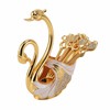 Swan Dinnerware Set Metal Tableware Cutlery Set Decorative Swan Base