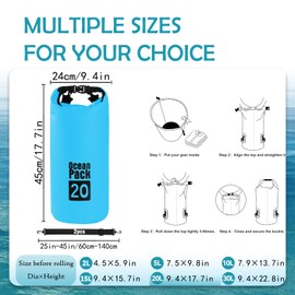 POPOYU Dry Bag, sky blue, WaterproofBag