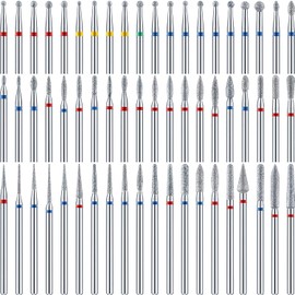 Juego de 60 brocas de diamante para uas, limpiador de cutculas, 332 pulgadas, brocas de cermica para manicura, pedicura, uas de gel acrlico, uso en...