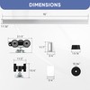 JUBEST 8FT Commercial Grade Pocket Door Hardware and Track Set,