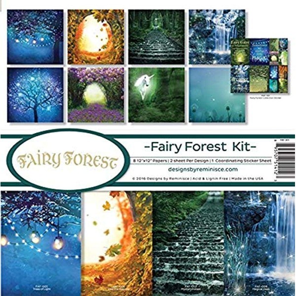 Reminisce FAF-201 Fairy Forest Scrapbook Collection Kit, 12x12 inches