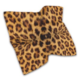 AOHRO Head Scarf for Women, 27.5" Cute Like Satin Head Hair Scarf, Large Square Fashion Printed Bandana for Hair Wrapping, Retro Leopard Print