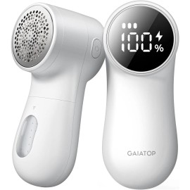 Gaiatop Fabric Shaver Rechargeable Lint Remover 3-Speed White