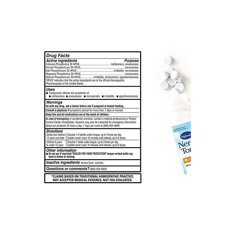 Des Not Apply Hylands Nerve Tonic Stress Relief Tablets Restlessness