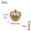 HEVSTIL 2 Pcs Solid Brass Apple Drawer Knobs Cabinet Knobs