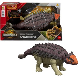 Jurassic World Dinosaurio de Juguete Rebirth Rugido Salvaje Euoplocephalus para niños de 4 años en adelante