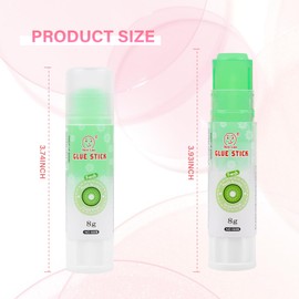 LAKEI Colored Glue Sticks, Transparent, Strong Adhesive, Quick-Drying, Versatile, Sticks for School Office Home Crafting Supplies, 0.28 Oz, 4/Packs