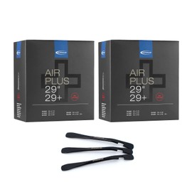 Schwalbe SV19 Air Plus Bicycle Inner Tubes 40 mm for 29 29+ Inch (54/65-622/635) with 3 MSZweirad Tyre Levers Set of 2
