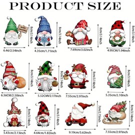 Christmas Resin Decor,Suithink 24 Pieces Christmas Resin Santa Hanging Signs Ornaments Christmas Tree Decoration Signs with Rope for Xmas Party