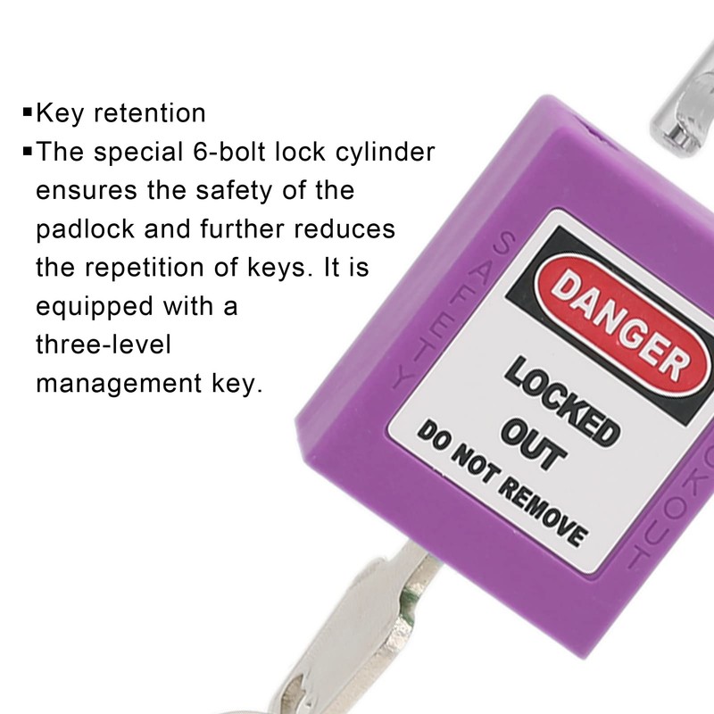 Sonew 38mm Safety Padlock with 2 Keys, Insulating Plastic Nylon