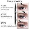 MisFun Augenbrauen Stift, 2-in-1 Dual-Ended Microblading Brow Pencil, Wischfest Eyebrow