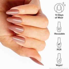 OPI OPI xPRESS/ON El Mat-Adoring You | Soft Neutral Long Almond Press On Nails | With Nail Glue | Long Lasting, Reusable, Non-damaging