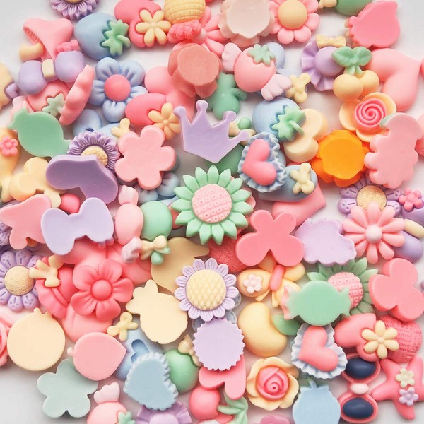 Mo Sheng Accessory 40pcs Mix Lots Resin Flatback Flower Bow