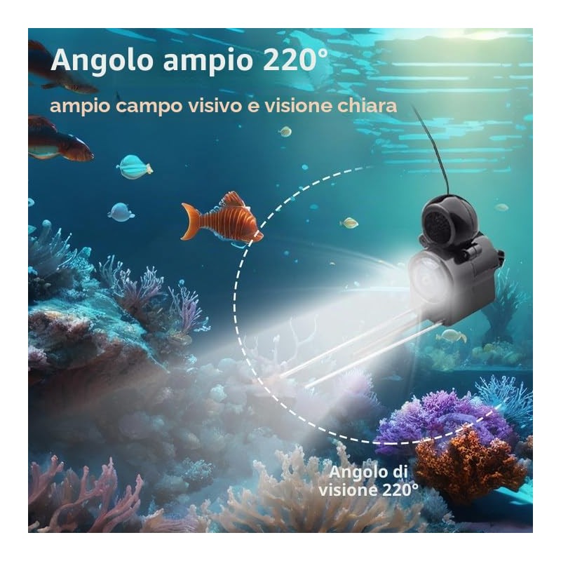 Fotocamera Fish Finder, telecamera da pesca subacquea da 5000 mAh