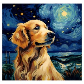 Zinker Diamond Painting Kit 5D, Pintura de Diamantes Redondos, 35 x 35 cm, Lienzo Impresión HD, Incluye Herramientas Completas, Modelo Perro Labrador