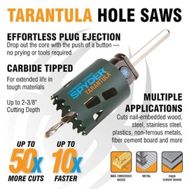 Spyder 4-1/2-Inch Carbide Tipped Metal/Wood Cutting Hole Saw (600917CF)