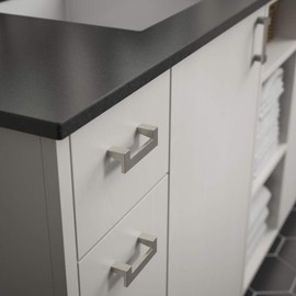 Franklin Brass P40835K-SN-C Mirrored Kitchen or Furniture Cabinet Hardware Drawer Handle Pull, 3-Inch (76mm), Satin Nickel, 10-Pack