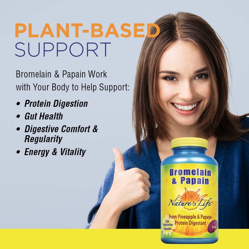 Nature's Life Bromelain & Papain | Proteolytic Enzymes for Digestive