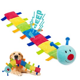 PAWCHIE Squeaky Dog Toys - No Stuffing Plush Toy for Dogs, Chew Toys with Crinkle Paper for Teething & Chewing, Durable Tough Dog Toys for Medium Large Dogs