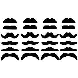 Haawooky 24 PCS Fake Mustaches,Mustache Party,Mustache for Masquerade Party and Performance Black¡­