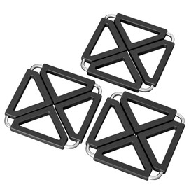 Oishii Heatmaster, Set of 3 Heat Resistant Trivets, Various Designs