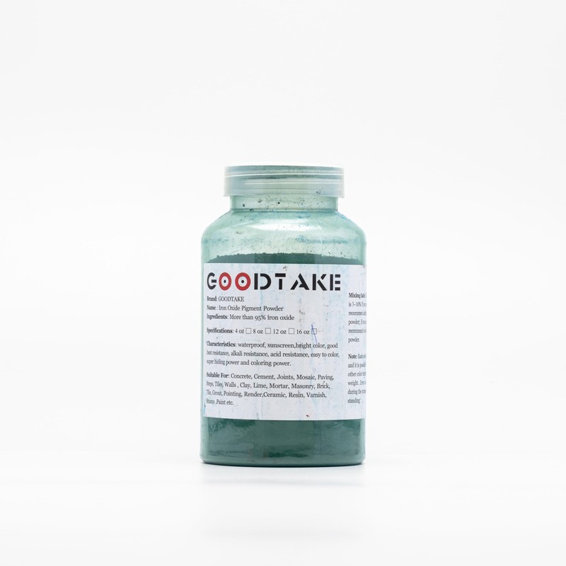 GOODTAKE Concrete Pigment, Green Iron Oxide Pigment Powder, Concrete Cement