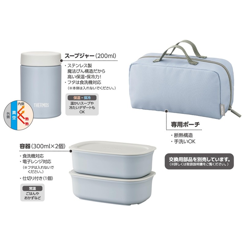 Thermos JEA-801 SKY Vacuum Insulated Soup Lunch Set, 28.7 fl
