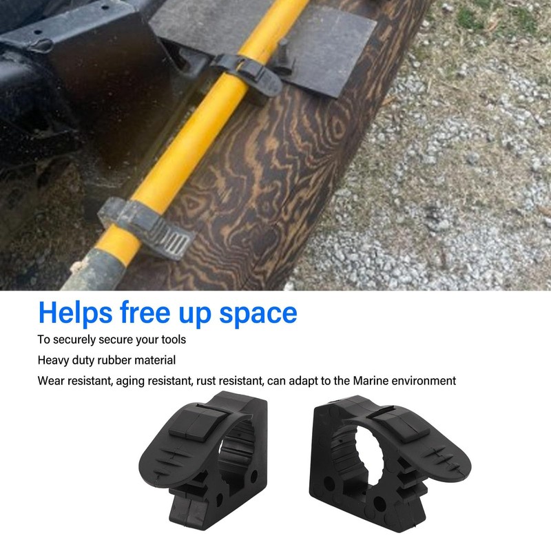 2PCS Shovel Holder - Quick Release Rubber Clamp Mounting Bracket