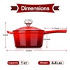 HaSteeL 1 QT Cast Iron Saucepan, Mini Enamel dutch oven