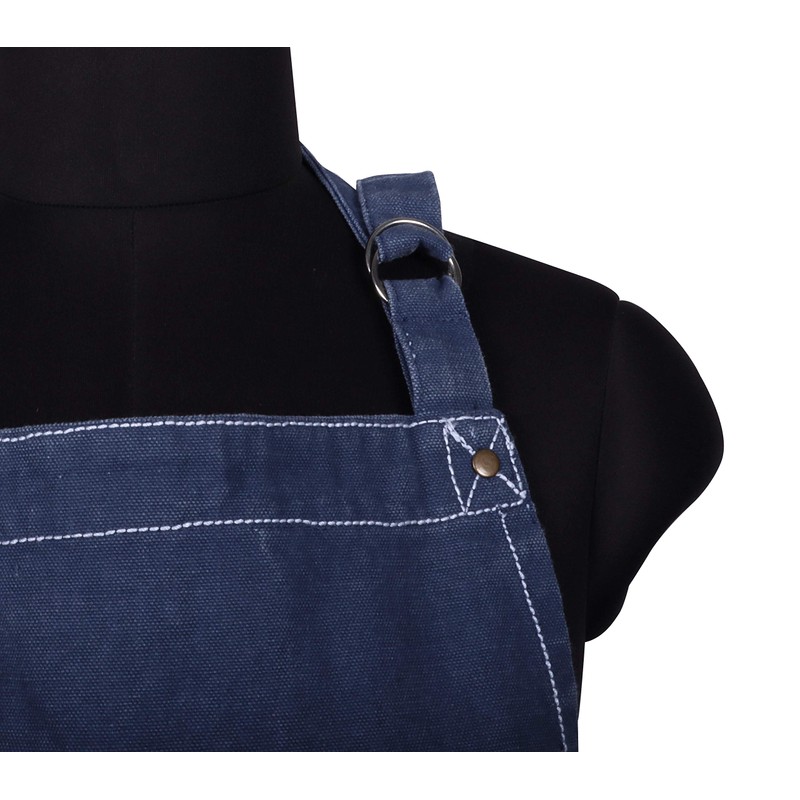AMOUR INFINI Cotton Solid Aprons for Women with Pockets Adjustable