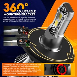 WAIXINGREN H4 LED Headlight Bulb, 60W 26000 LM 600% Brightness 6500K for HB2 9003 LED Headlight Bulb, Plug and Play, Halogen Replacement (H4/9003)