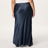 The Drop Women’s Alya Silky Slip Maxi Skirt, Navy, S