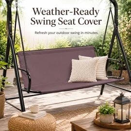 Replacement Swing Seat Cover for Patio Use – 600D Oxford Fabric for 2- or 3-Person Garden Swing Frames