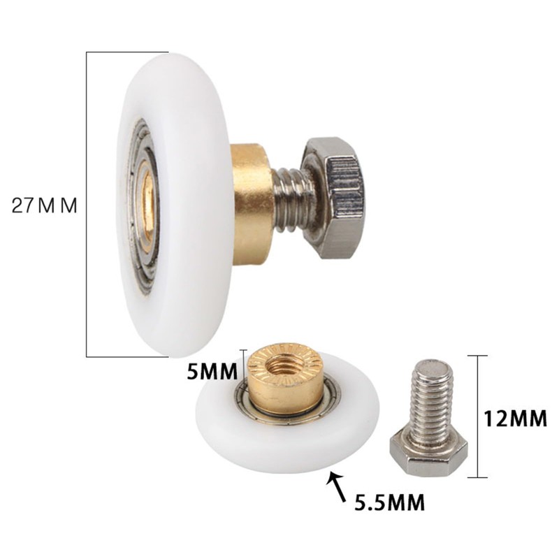 Leliafleury 4 Sets Shower Door Rollers 27mm Shower Doors Wheels