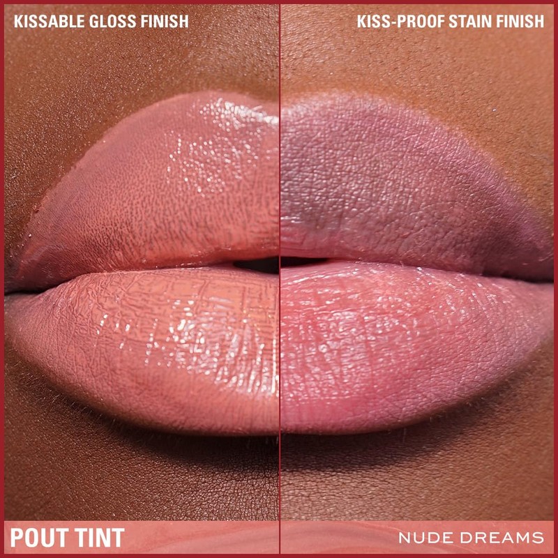 Makeup Revolution, Pout Tint Lip Gloss, Lightweight & Buildable Formula,
