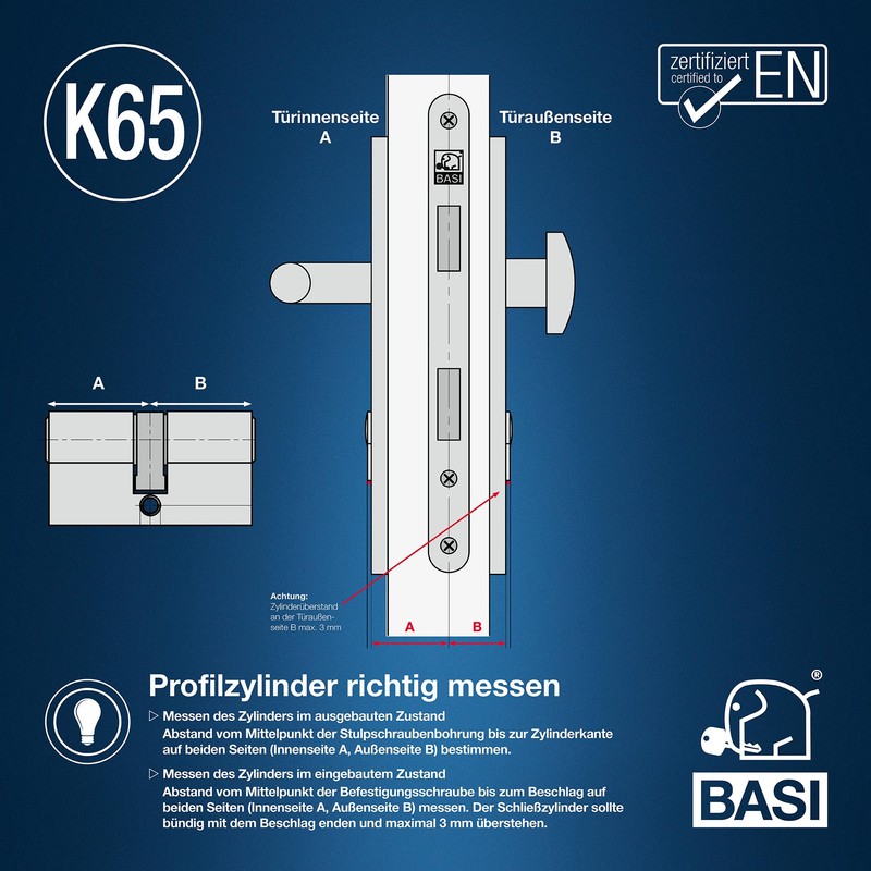 BASI | K65 Profile Cylinder System | Configurator for Lock