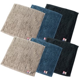 Tabarat Towel Handkerchief, Imabari, Individually Packaged, 6 Pieces, Handkerchief, Gift, Hand Towel, 0.9 x 9.1 inches (23 x 23 cm), Imabari Towel (Assorted)