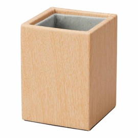 Megan 5911-03 Glasses Stand, Pen Stand, Stylish, Woodgrain, Square, Multi-Stand, Tabletop, Small Storage, Convenient, Night Light, Luminous, Specifications, Natural
