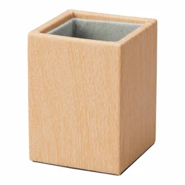 Megan 5911-03 Glasses Stand, Pen Stand, Stylish, Woodgrain, Square, Multi-Stand, Tabletop, Small Storage, Convenient, Night Light, Luminous, Specifications, Natural