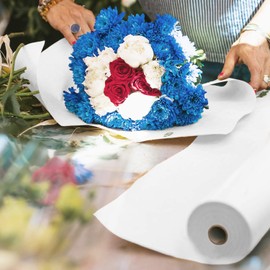 Kraft Wrapping Paper Roll,100 Feet Recyclable Paper Kraft Packing Paper for Packing, Moving, Gift Wrapping, Postal, Shipping, Parcel, Wall Art, Crafts, Bulletin Boards, Floor Covering (White)