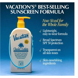 Vacation Loción Protector Solar Classic, SPF 50, Presentación de 591 ml                                                                               