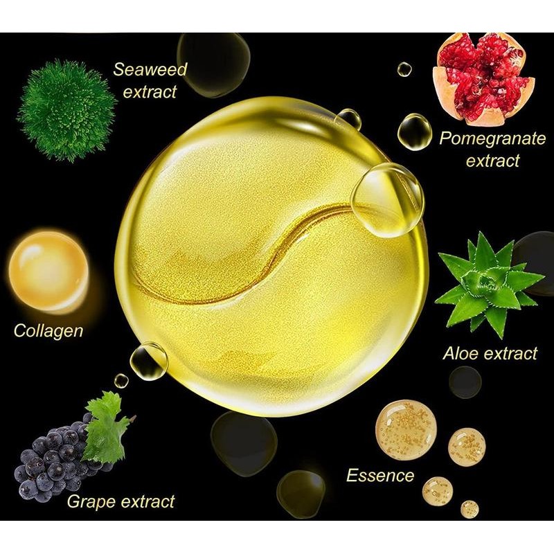 Pegciz 【live】Multi-purpose 24K Gold Under Eye Masks (60 pcs/Pack)