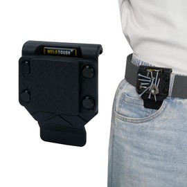 MELOTOUGH Magnetic Tool Holder Strong Magnetic Belt Clip for Screws,Nails,Wrench,Hammer,Pliers,Screwdriver,Trowel,Sockets - Fits Up to 2.7" Belt (Black)