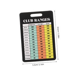 WOONEKY 10pcs Golf Scorecards Club Range Chart Card Golfers Quick Reference Distance Card Golf Equipment