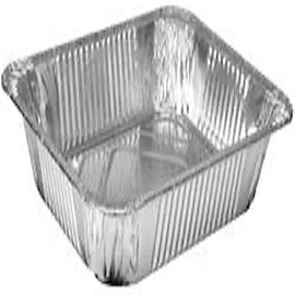Jena 12 Large Foil Trays with Lids, Silver, 312mm x 252mm x 61mm, Kitchen