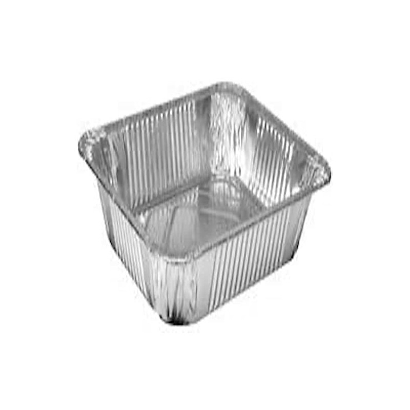 Jena 12 Large Foil Trays with Lids, Silver, 312mm x
