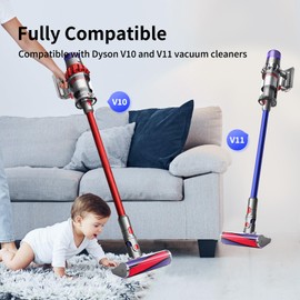 Soft Roller Cleaner Head Compatible with Dyson Cyclone V10 Absolute,V10 Animal,V10 Total Clean +,V11 Cordless Vacuum Cleaners,Vacuum Head Replacement Suitable for Hard Floor