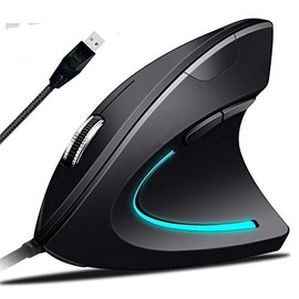 Wolf War Ergonomic Mouse High Precision Optical Vertical Mouse Adjustable DPI 800/1200 / 2400/3200 Wired Computer Mouse
