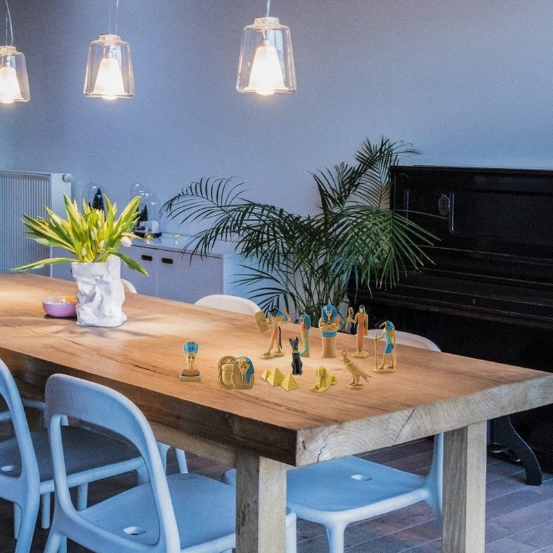 Ancient Egypt Egyptian God 12pcs Statue, Miniature Egyptian and Goddesses